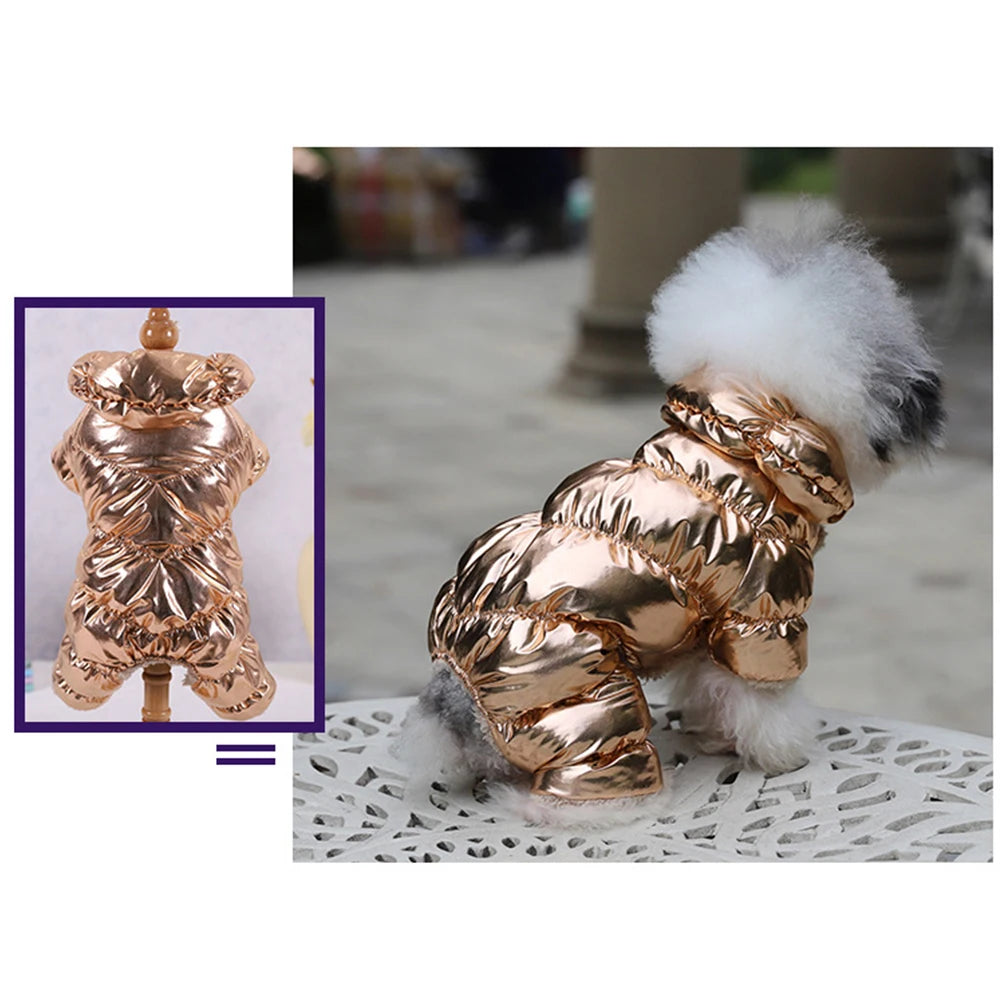 Designer Small Dog Clothes for Small Large Dogs Thicken Plush Waterproof Winter Dog Clothes Jacket Coat 2024 Chihuahua York Pug