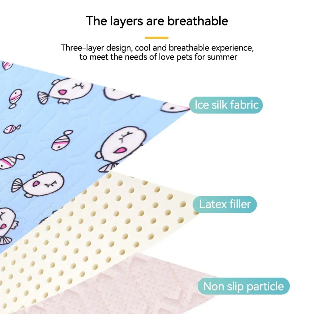 Summer Breathable Dog Mat Cooling Summer Pad For Dogs Cat Sofa Mat Breathable Pet Pad For Small Medium Large Dogs