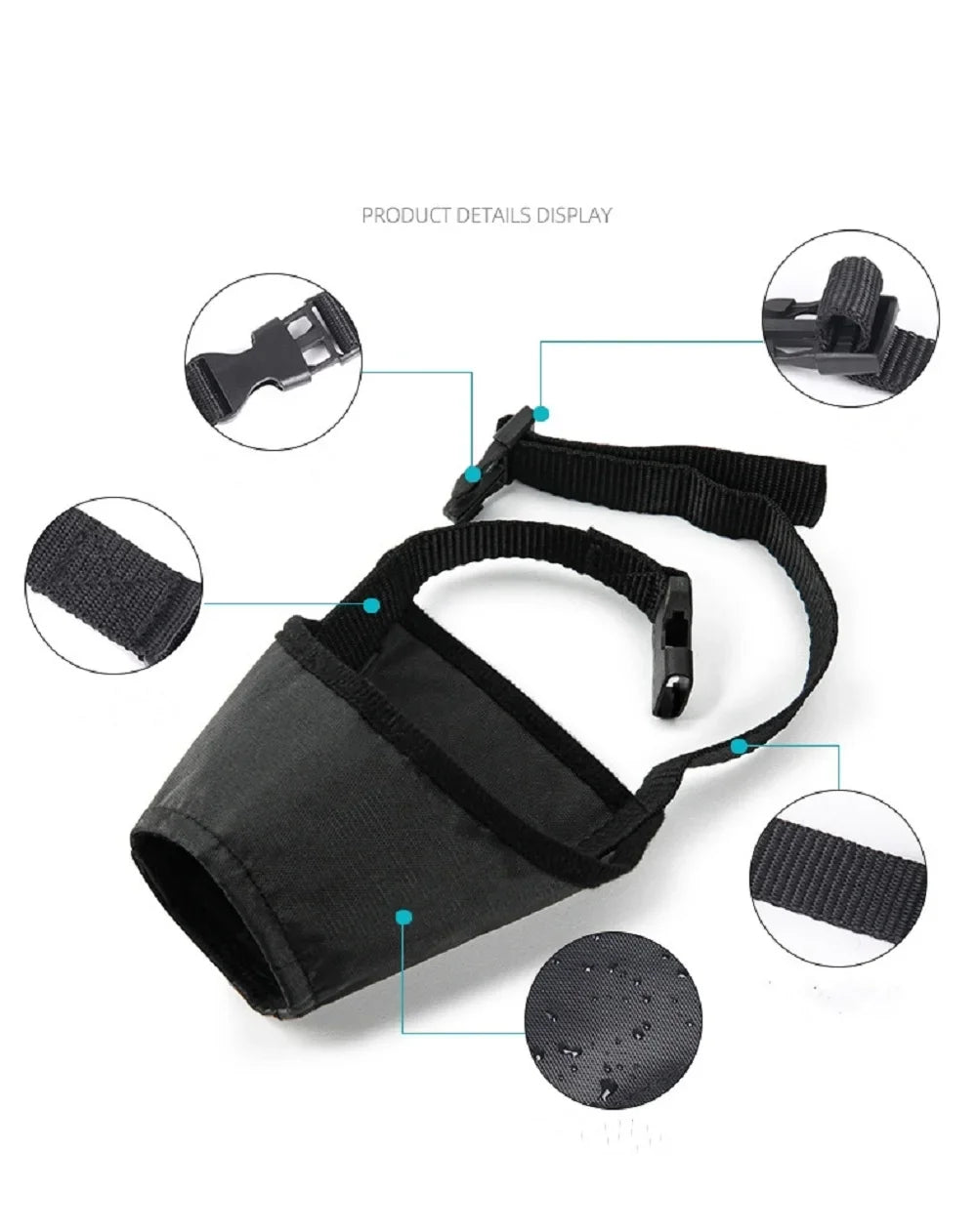 Dog Muzzles for Small Medium Large Dogs Soft Nylon Muzzle with Safety Buckle Puppy Muzzle Stop Biting Barking Dog Accessories
