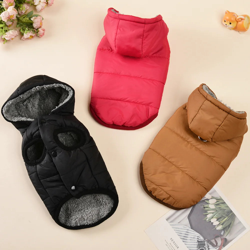 Warm Winter Pet Hoodies for Small Medium Dogs Pets Jacket Thicken Pets Coat Windproof Outdoor Puppy Costume Chihuahua Pug Parka