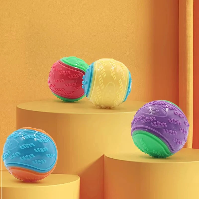 Dogs Chew Ball Interactive Toys Soft TPR Toys for Dog Pet Teeth Cleaning Bite Resistance Squeaky Dog Ball Toy Pet Products