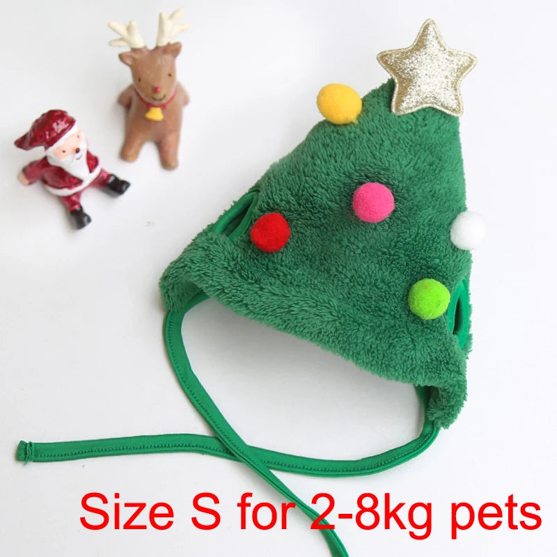 Christmas Pet Hat Cute Antlers Saliva Towel for Dog Cat Dress Up Supplies Scarf Autumn and Winter Clothes Pet Accessory