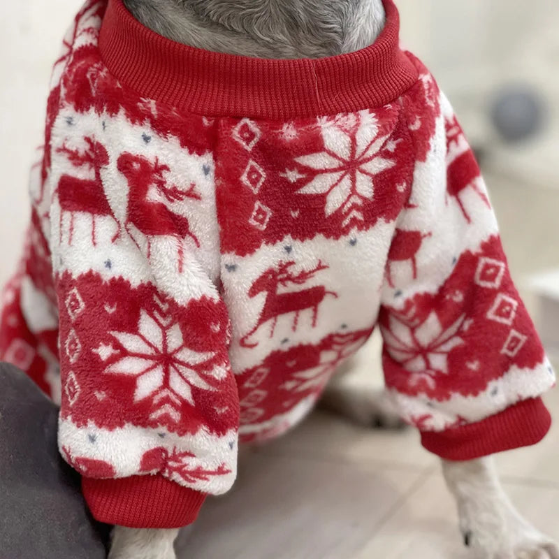 Christmas Dog Hoodies Winter Dog Clothes Xmas Pet Coat Pet Velvet Clothing Schnauzer Poodle Pullovers Hoodies mascotas Clothes