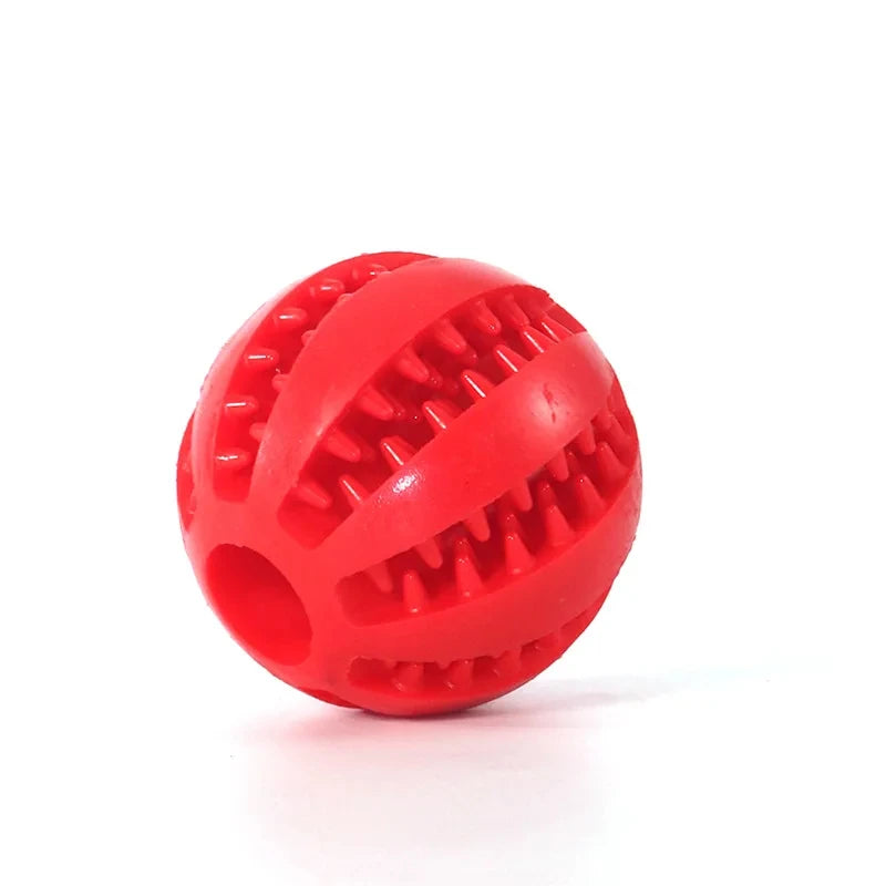 Natural Rubber Pet Dog Toys Dog Chew Toys Tooth Cleaning Treat Ball Extra-tough Interactive Elasticity Ball for Pet Products