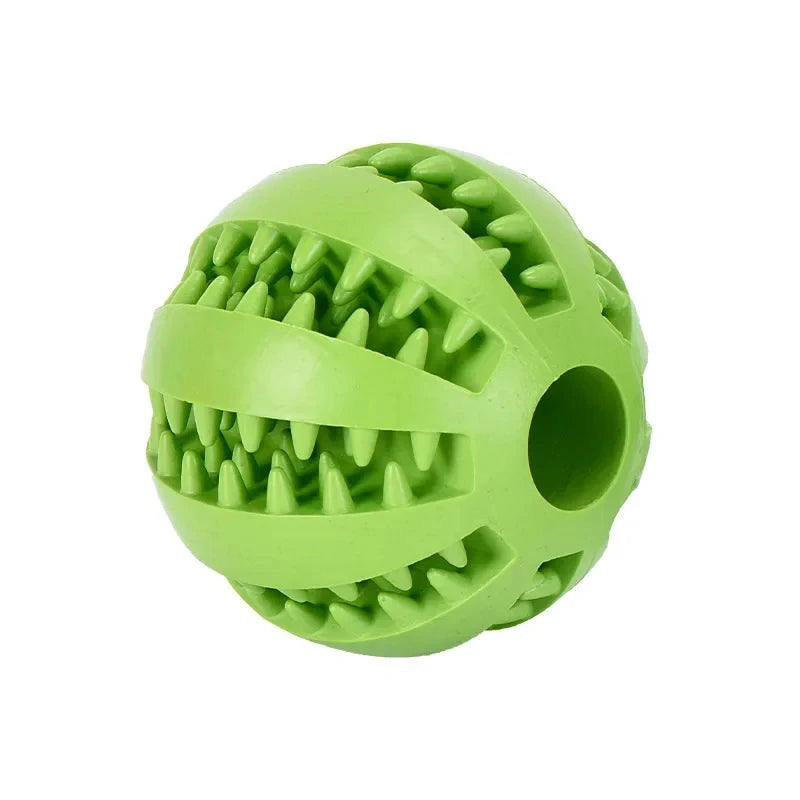 Natural Rubber Pet Dog Toys Dog Chew Toys Tooth Cleaning Treat Ball Extra-tough Interactive Elasticity Ball for Pet Products