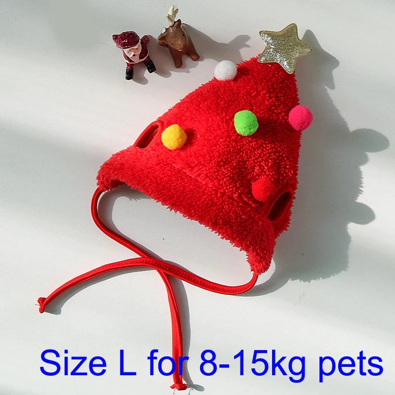 Christmas Pet Hat Cute Antlers Saliva Towel for Dog Cat Dress Up Supplies Scarf Autumn and Winter Clothes Pet Accessory