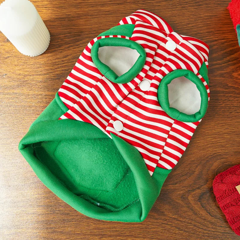 Merry Christmas Pet Clothes Dog Coat Cat Clothing Xmas Puppy Cosplay Santa Tree Costume Happy Festival Coat Supplies Wholesale