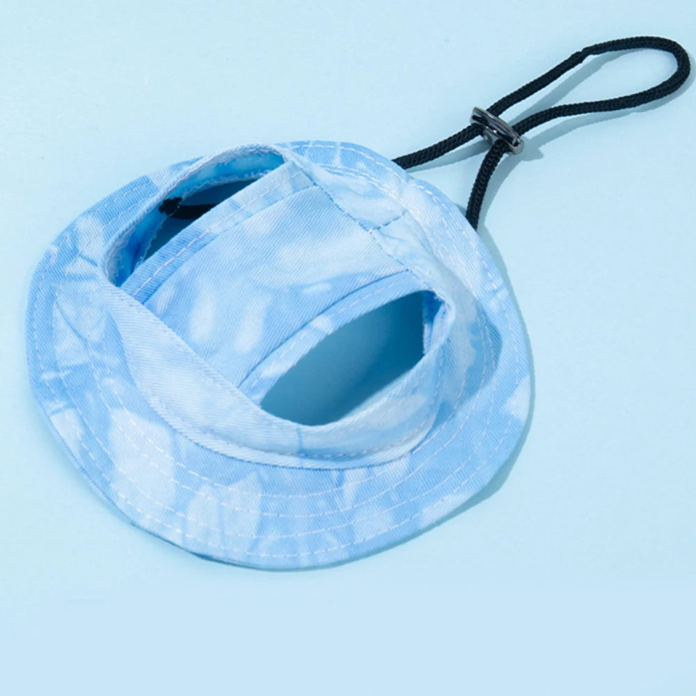 Pets Hat with Ear Holes Adjustable Baseball Cap for Medium Small Dogs Summer Dye Cats Sun Cap Pet Outdoor Hat Pet Supplies