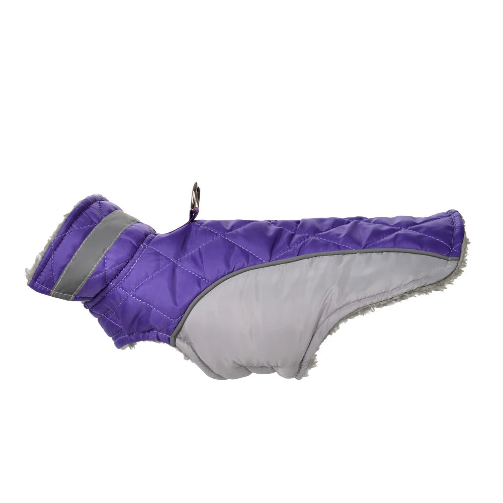 Reflective Pet Jacket Coat Windproof High Neck Cat Clothes Winter Warm Fleece Kitten Apparel With D-Ring For Small Cats Sphynx
