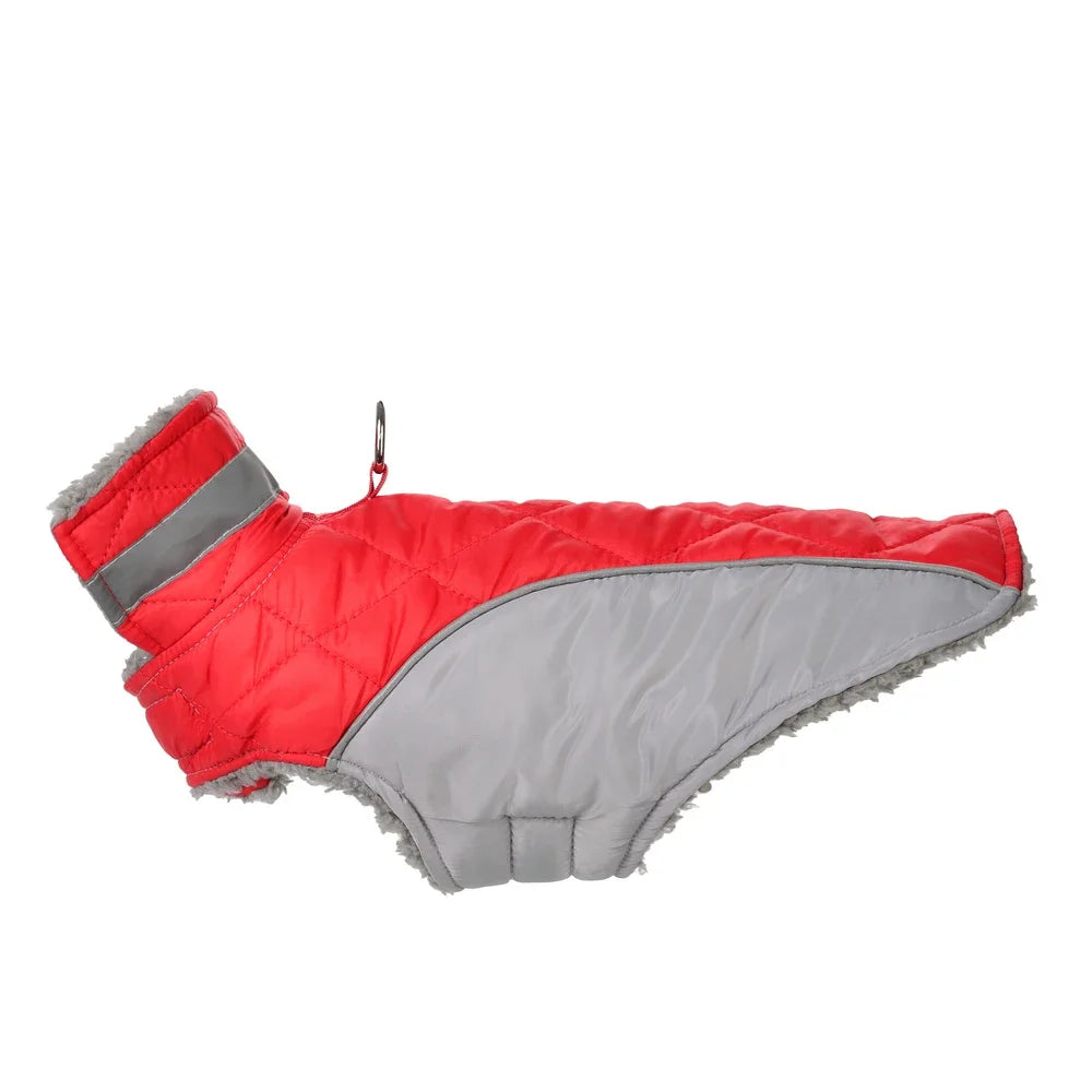 Reflective Pet Jacket Coat Windproof High Neck Cat Clothes Winter Warm Fleece Kitten Apparel With D-Ring For Small Cats Sphynx