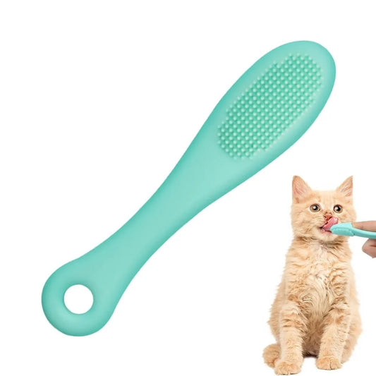 Cat Chin Brush | Soft Chin Brush For Pet | Soft Dog Cats Silicone Tooth Brush | Black Chin Cleaning Bristles Tool | Finger Clean
