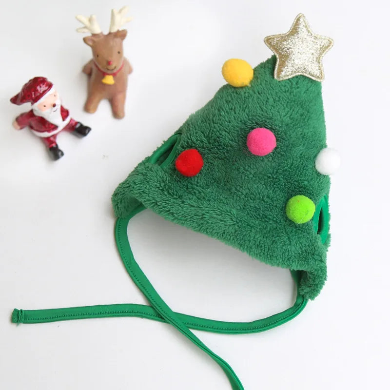Christmas Pet Hat Cute Antlers Saliva Towel for Dog Cat Dress Up Supplies Scarf Autumn and Winter Clothes Pet Accessory
