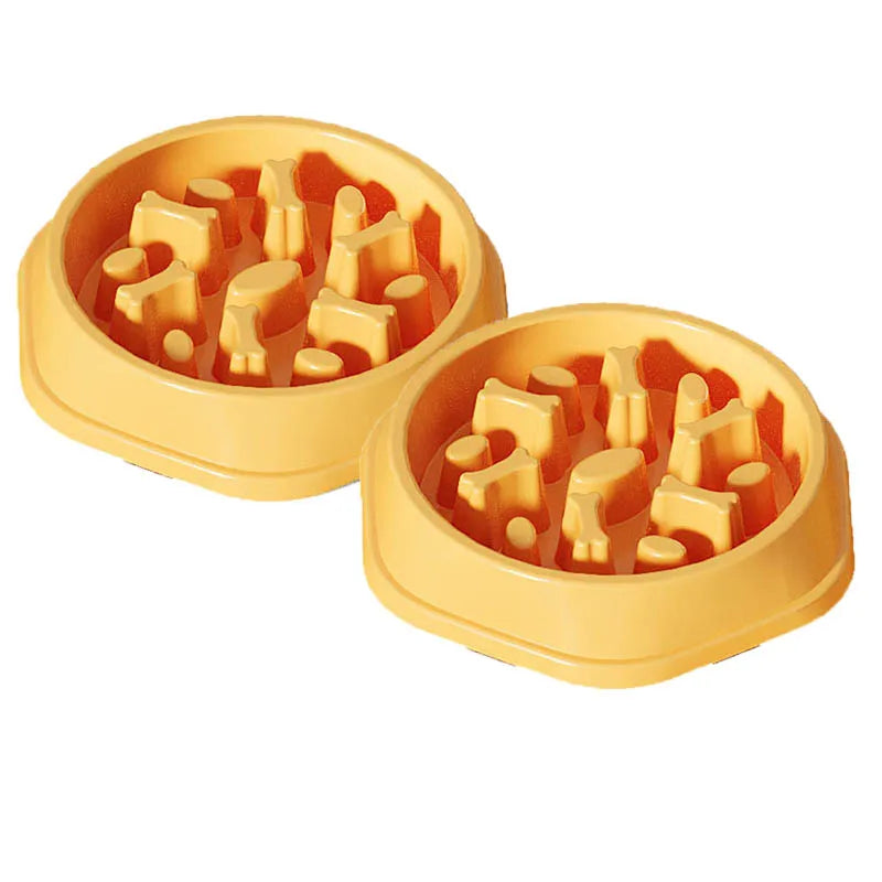 Dog slow food bowl, dog bowl, dog bowl, non-slip pet feeding bowl, small dog and large dog dog food bowl, cat bowl, anti-choking