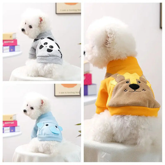 Cartoon Coat And Jacket For Small Dogs Autumn Winter Pet Apparel Cute Pocket Puppy Clothes Cat Yorkshire Terrier Dachshund Item
