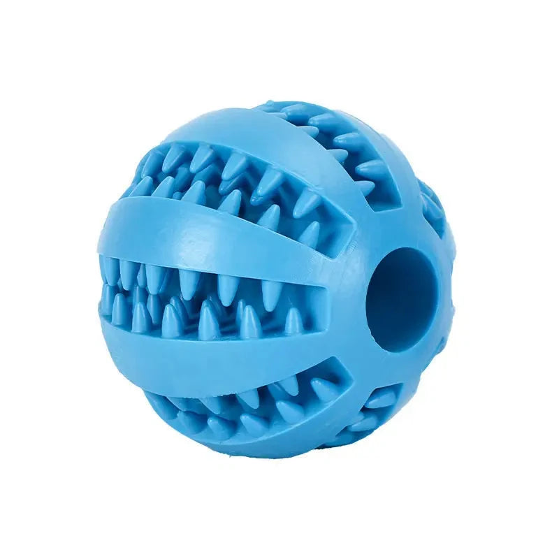 Natural Rubber Pet Dog Toys Dog Chew Toys Tooth Cleaning Treat Ball Extra-tough Interactive Elasticity Ball for Pet Products