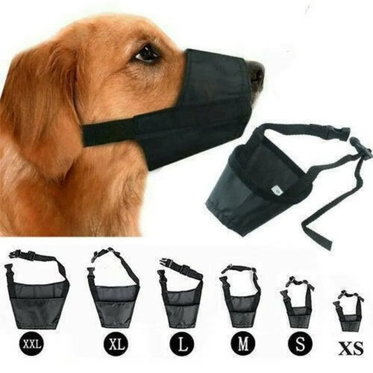 Dog Muzzles for Small Medium Large Dogs Soft Nylon Muzzle with Safety Buckle Puppy Muzzle Stop Biting Barking Dog Accessories