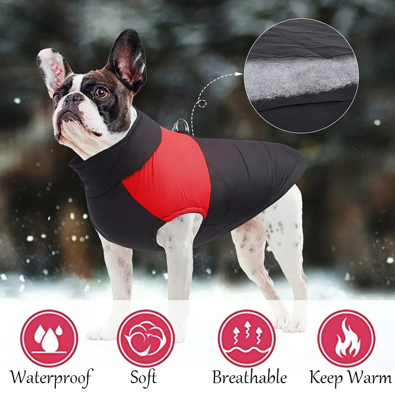 Winter Warm Pet Coats Waterproof Large Dog Down Jacket Pet Clothes for Small Medium Dogs Poodle Golden Retriever Pets Clothes