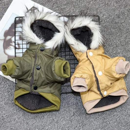Autumn Winter Dog Clothes Puppy Pet Dog Coat Jacket For Small Medium Dog Thicken Warm Hoodie Pets Clothing Padded Dog Jackets