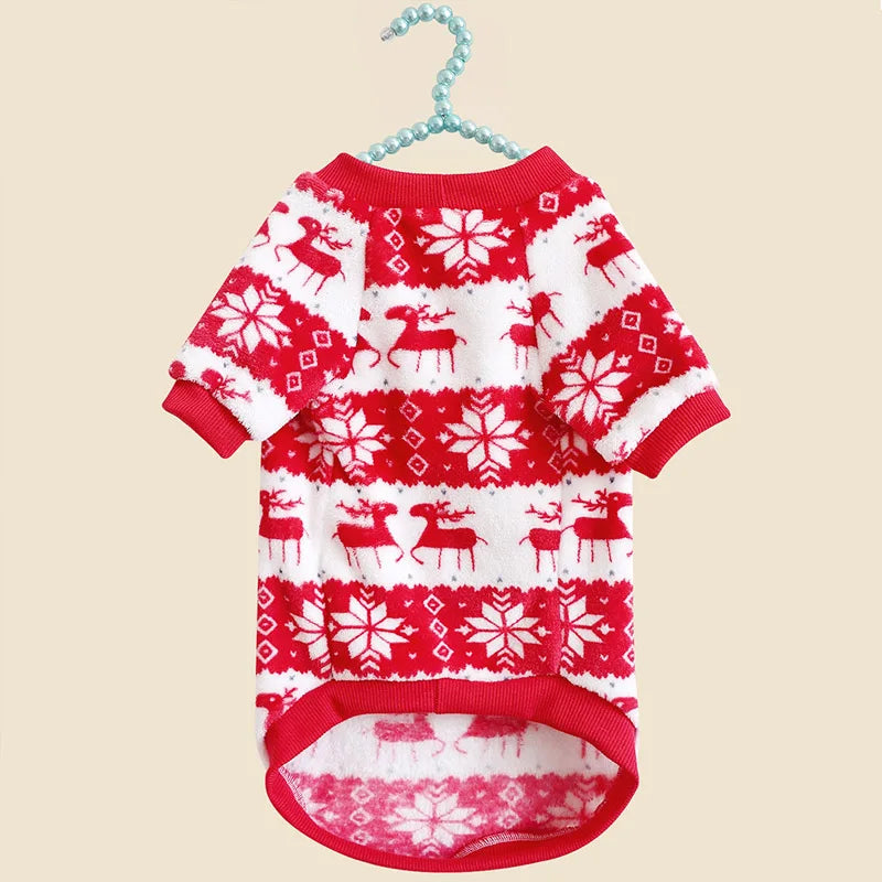 Christmas Dog Hoodies Winter Dog Clothes Xmas Pet Coat Pet Velvet Clothing Schnauzer Poodle Pullovers Hoodies mascotas Clothes