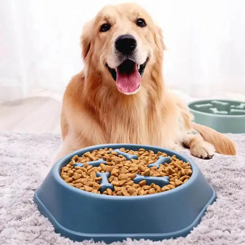 Dog slow food bowl, dog bowl, dog bowl, non-slip pet feeding bowl, small dog and large dog dog food bowl, cat bowl, anti-choking