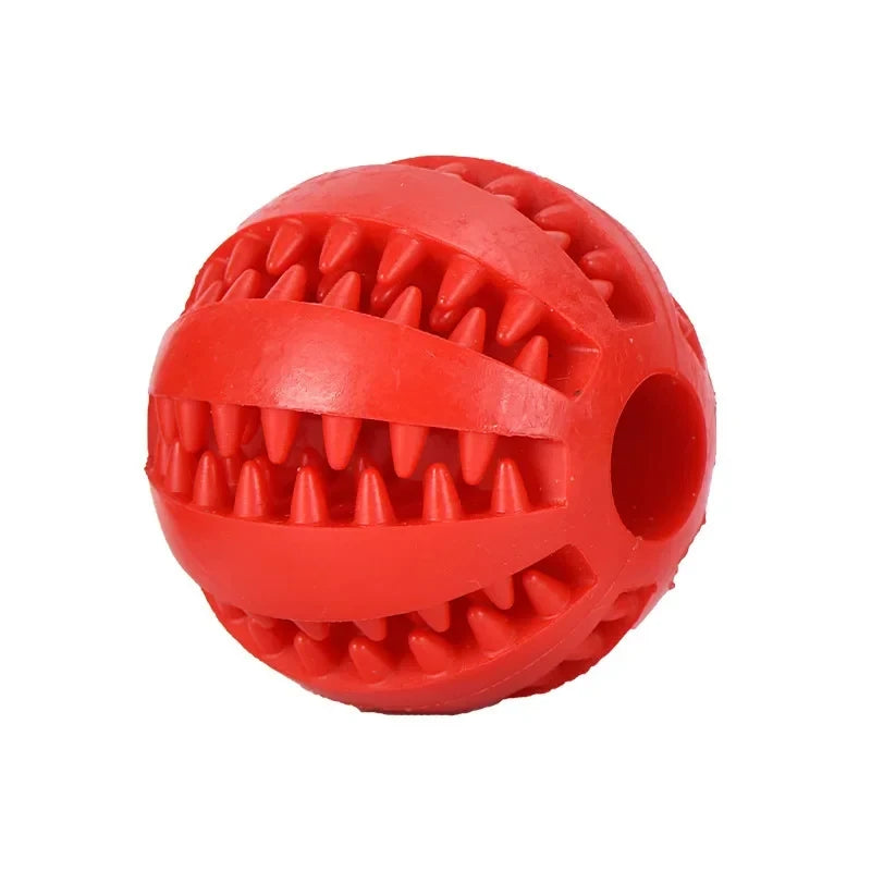 Natural Rubber Pet Dog Toys Dog Chew Toys Tooth Cleaning Treat Ball Extra-tough Interactive Elasticity Ball for Pet Products